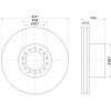 Kotúč MB Atego, predné, 377mm 14 dier