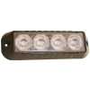 LED výstražná svítilna 12 - 24V, 4 LED, 147x45x24,7mm, oranžová