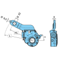 Páka brzd. (ECO-Master) HL 180 = Ø 22 / L 207 = Ø 9,5