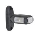 Pozička boční Č/B/O LED 12/24V třístranné tykadlo,gum.držák,s klipem