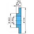 Příložka pro ALU konzolu(100mm) pr.110mm