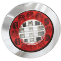 Konc.lampa kulatá LED 10-30V s rámečkem obrysové,brzda,směrové