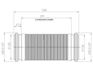 Trubka výfuku - flexa Ø 147 VOLVO