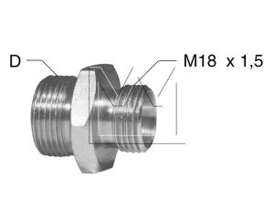 Redukce šroubení - M18/ M16x1,5mm