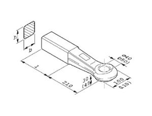 Taž.oko oje 50mm přivař.#65x60/170+210