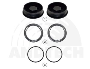 Sada krytka skrutky vôd. čapov