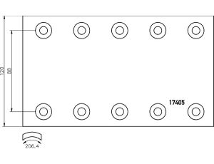 Sada obložení BPW 410x120/12 AGRAR 08