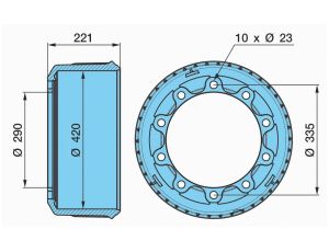 Buben 4218/221 ECO DRUM S-žebr.
