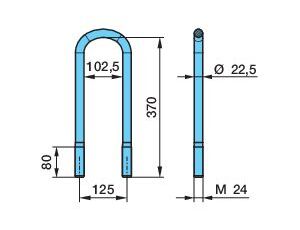 Třmen pera 125-370 M24