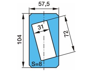 Kulisa čapu pera 104x57,5 / 8 ALII30