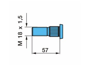 Čep kola M18x1,5/57 NES