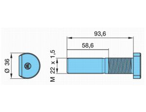 Čep kola S M22x1,5 93/57 ET120 universal