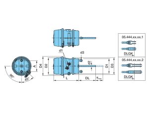 Valec bubn.brzd Tristop 24 "/ 30" s kr.vidličkou