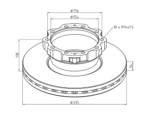 Kotúč brzdový MAN