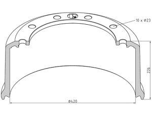 Buben BPW 4218/226 ECO DRUM S nar.šrouby