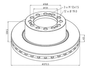 Kotouč SAF SKRB 9019(19,5-22,5",ET120) K,W