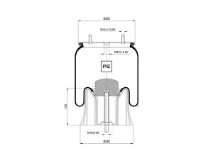 Mech pruženia SAF 2621V H = 170 mm