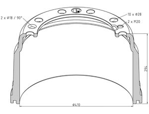 Buben brzdový ZN VOLVO