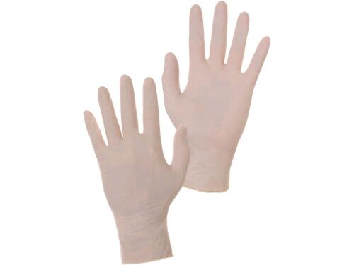 Rukavice BERT , jednorázové, latexové, bílé, vel.08