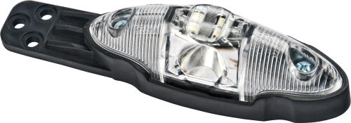 Pozička LED Č/B čiré sklo, 2funkce svítivosti, kabel 0,5m, rovný držák
