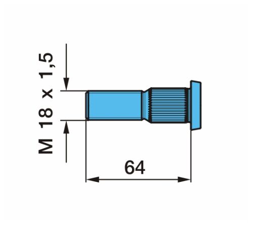 Čep kola M18x1,5/64