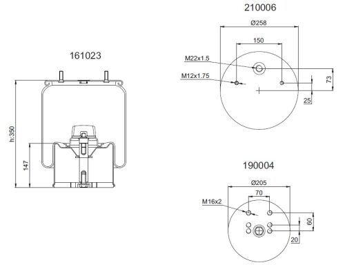 Mech pérovanie BPW 30 K TRAILERLINE s plast.zvonem