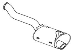 Trubka výfuku DAF XF,CF Euro5 s oval.doznívačem