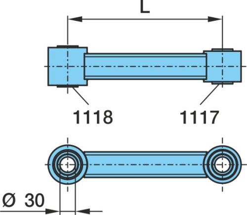 Tyč spojovací BPW VB 303mm pevná