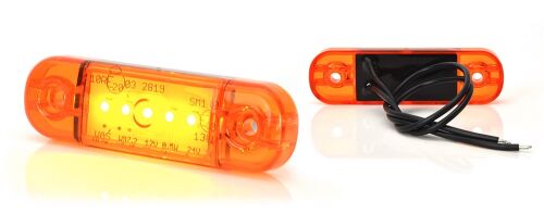 Světlo boční LED 12/24V oranž. 6LED - úzké
