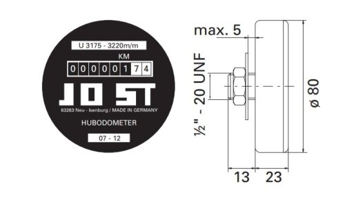 Hubodometer pro 305/70-19,5