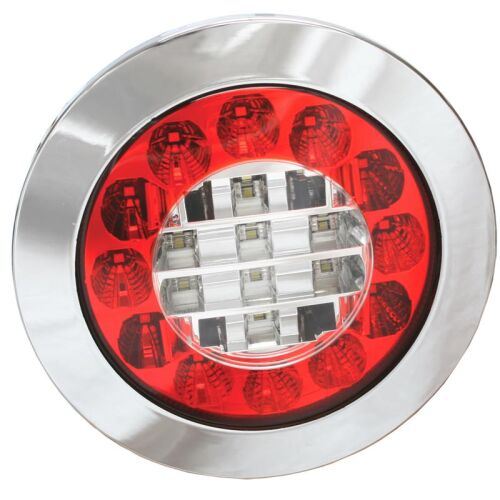 Konc.lampa kulatá LED 10-30V s rámečkem obrysové,brzda,směrové