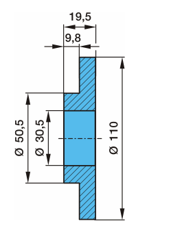 Příložka pro ALU konzolu(100mm) pr.110mm