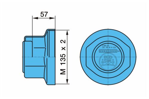Krytka 135x2 ECO s hubodometrem 3015-3134
