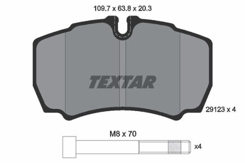 Sada brzd. desek TEXTAR - Iveco