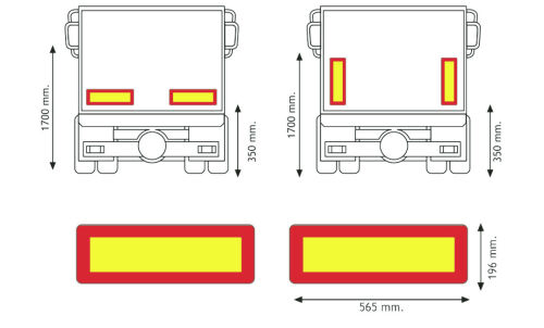 Kormovom označenie náves samolepiace 2ks 565x196 ECE-70