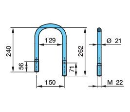 Strmeň pera 150-238 / 258 M22 ALMT