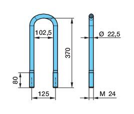 Třmen pera 125-370 M24