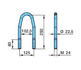 Třmen pera 125-292 M24 NEW