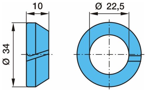 Podložka pružná Ø 22,5 / 34 x 10
