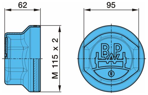 Krytka BPW 115x2