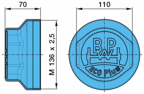 Krytka ECO-P 136x2.5