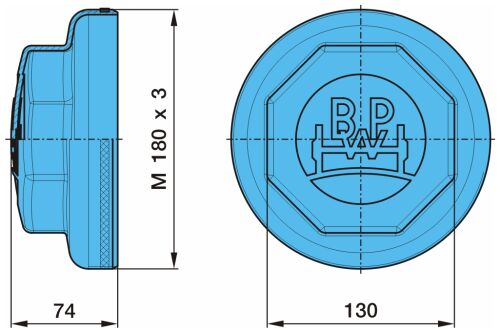Krytka BPW 16T KTL-SILBER