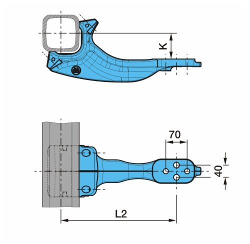 Rameno pérování  ECO Air COMPACT pod měch K=85mm