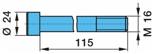 Srdc.šroub M16x115-2x45