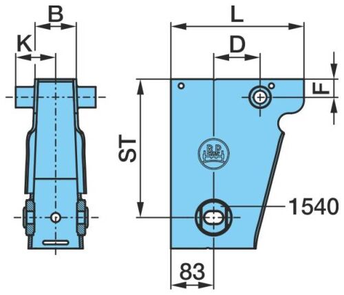 Držiak pera V 268 AL 72 90/35 (24)