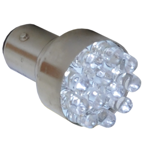 Žárovka LED 12V 1.6W BAY15d(21/5W) červená