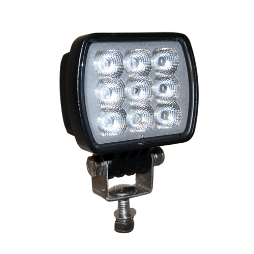 Světlomet pracovní 9 LED 12/24V,1600/1200lm 70x87mm open end