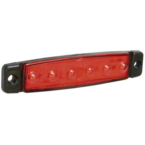 Pozička červená LED 96x20mm 6diod