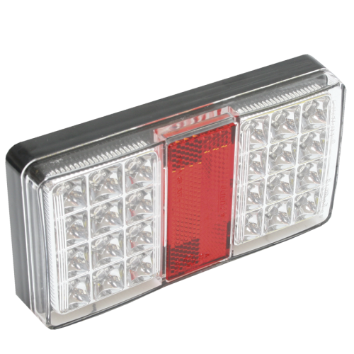Konc.lampa LED,3 komory 12/24V, čirý kryt