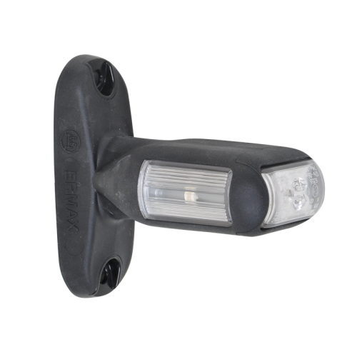 Pozička boční Č/B/O LED 12/24V třístranné tykadlo,gum.držák,s klipem